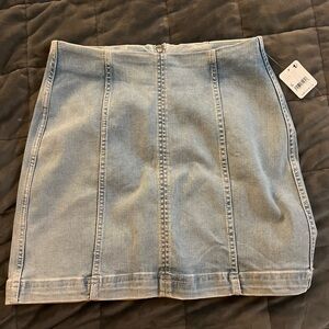 Free People Light Blue Mini Skirt